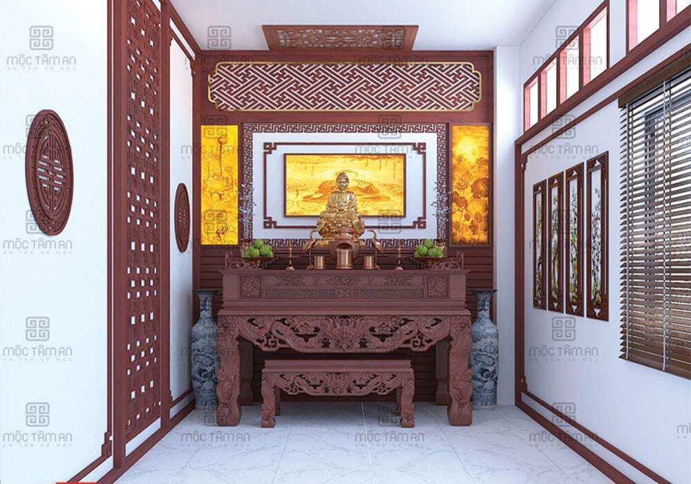 Bàn Thờ Phật Và Gia Tiên 1 ban tho phat va gia tien