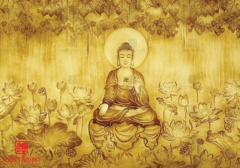 Tranh Trúc Chỉ Hoa Sen Bồ Đề 49 tranh truc chi hoa sen bo de