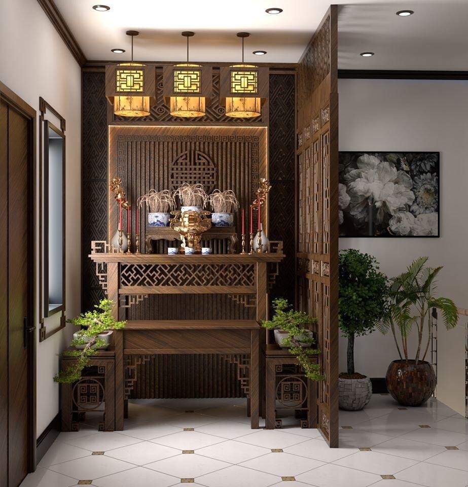 Những Mẫu Vách Ngăn Bàn Thờ Chung Cư Đẹp Nhất 2023 36 Thiết kế vách ngăn bàn thờ chung cư đẹp 2023