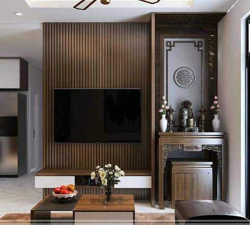 Những Mẫu Vách Ngăn Bàn Thờ Chung Cư Đẹp Nhất 2023 17 Mẫu vách ngăn bàn thờ chung cư đẹp